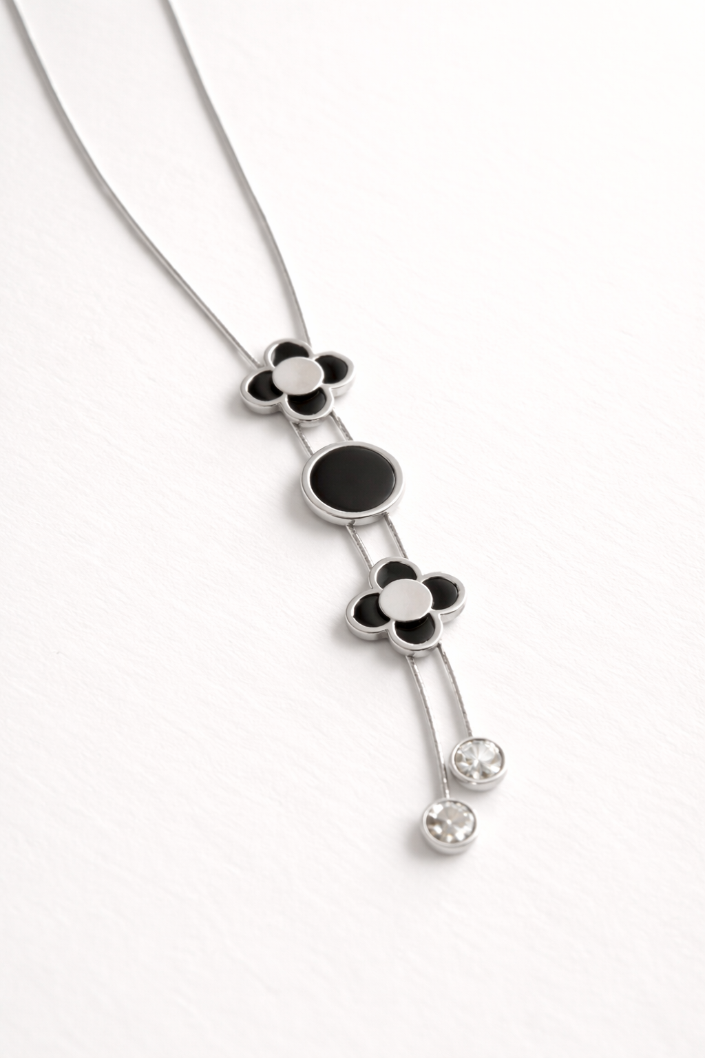 Elegant Clover Drop Necklace