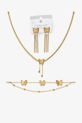 Golden Butterfly Jewelry Set