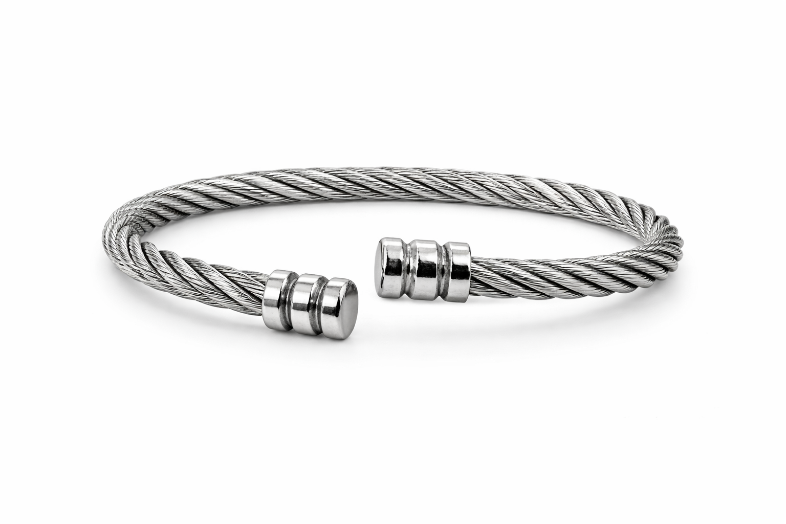 Titan Twist Silver Cuff