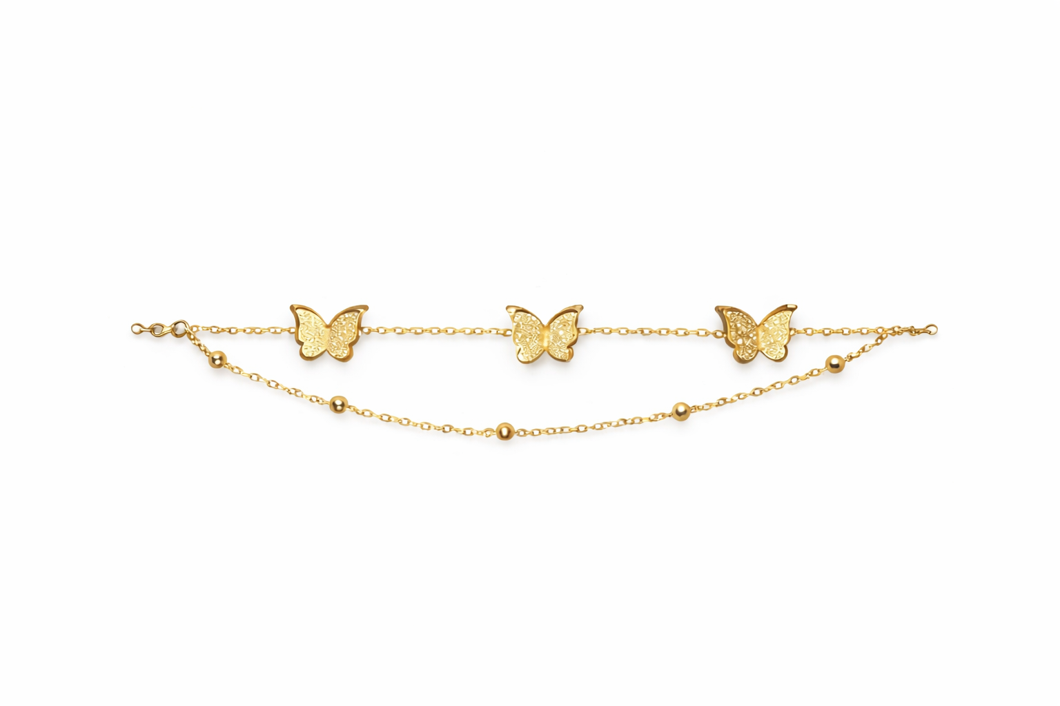Golden Butterfly Chain Bracelet