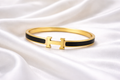 Heritage H Black & Gold Bangle