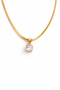 Classic Solitaire Pendant Necklace