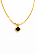 Black Clover Pendant Necklace