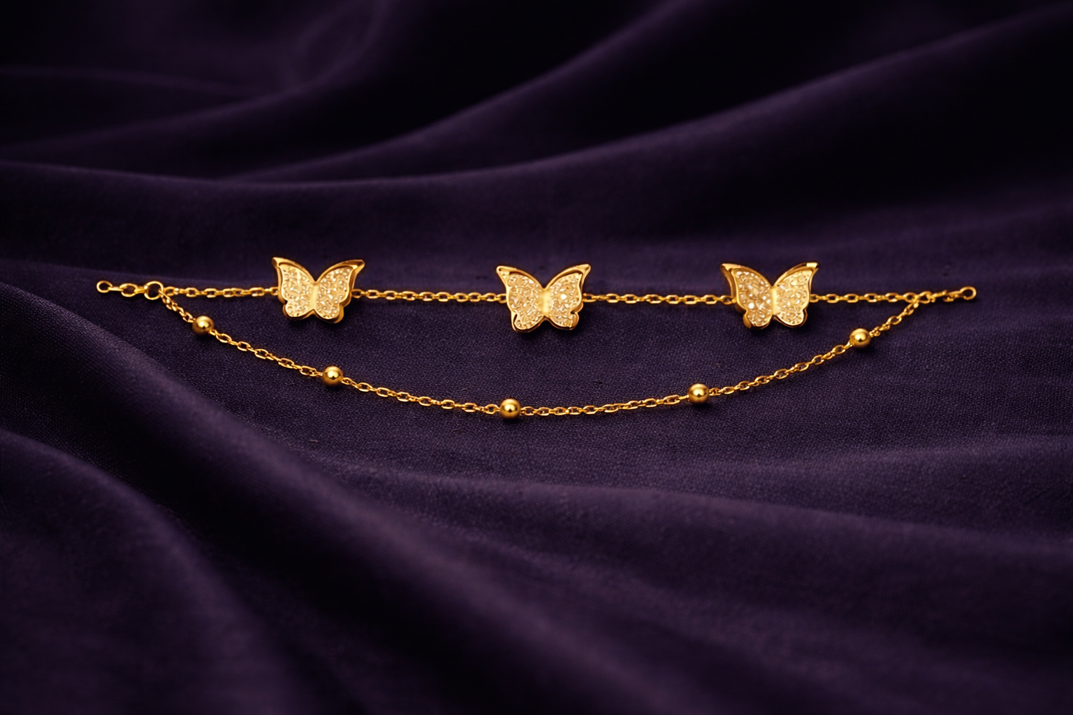 Golden Butterfly Chain Bracelet