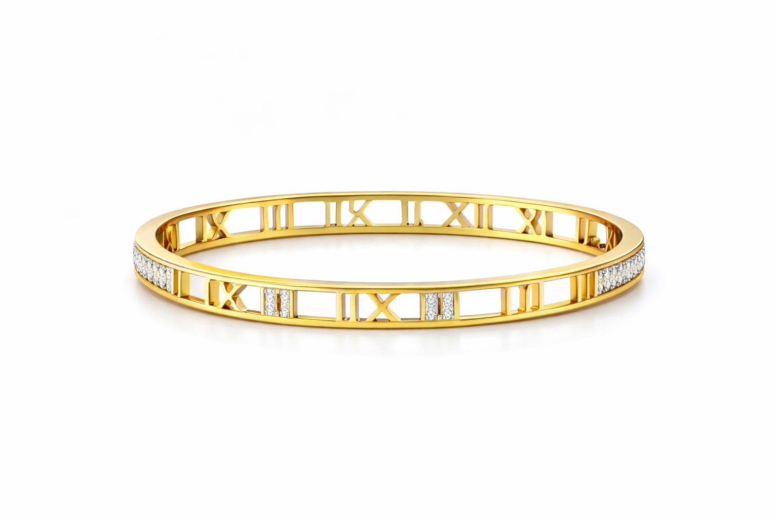 Imperial Roman Glow Gold Bangle