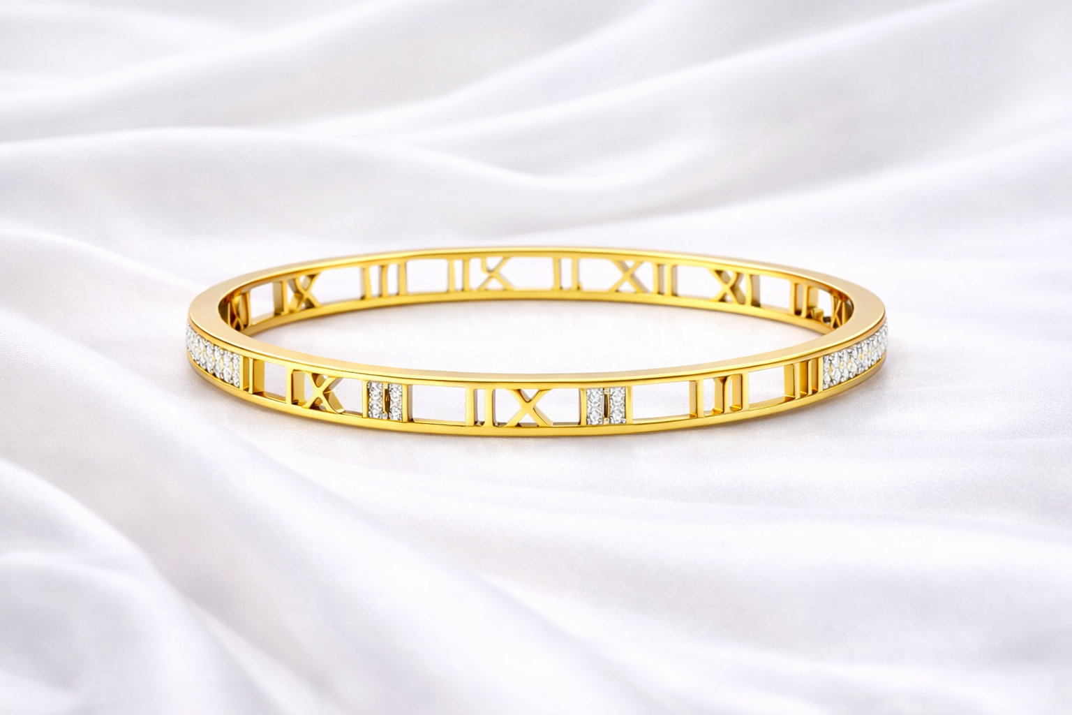Imperial Roman Glow Gold Bangle