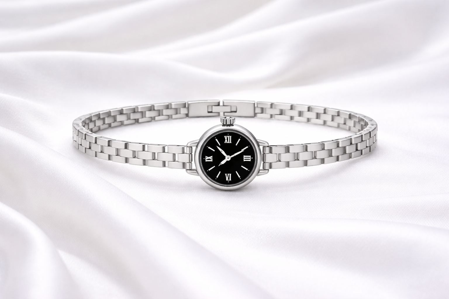 Golden Timepiece Bangle Bracelet