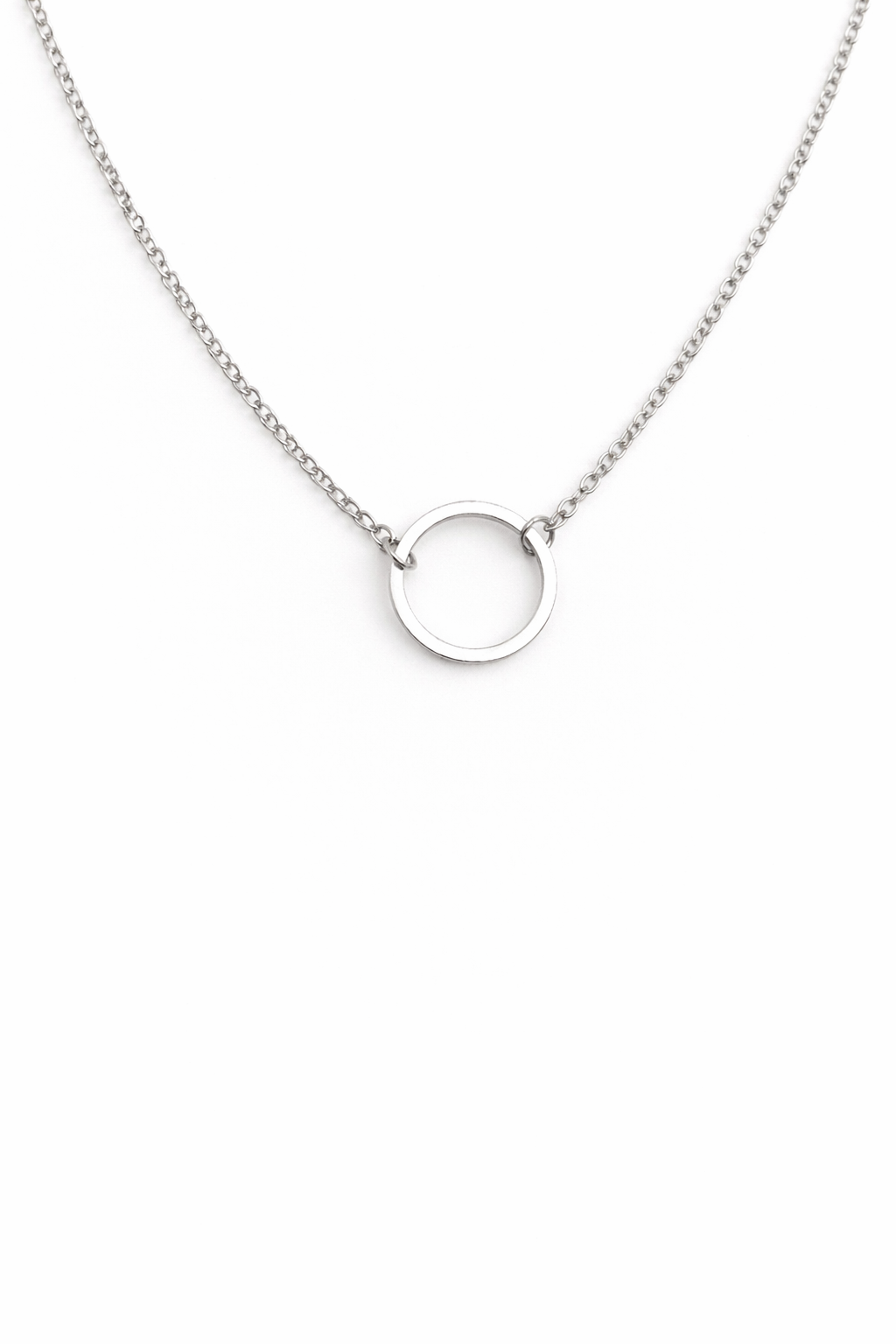 Minimal Open Circle Necklace