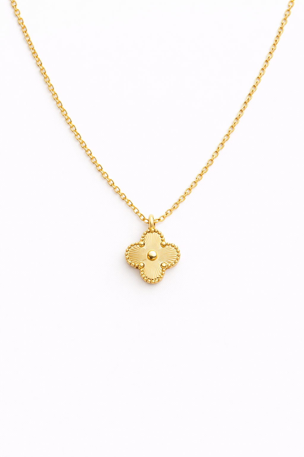 Radiant Clover Pendant Necklace