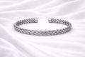 Silver Weave Cuff Bangle
