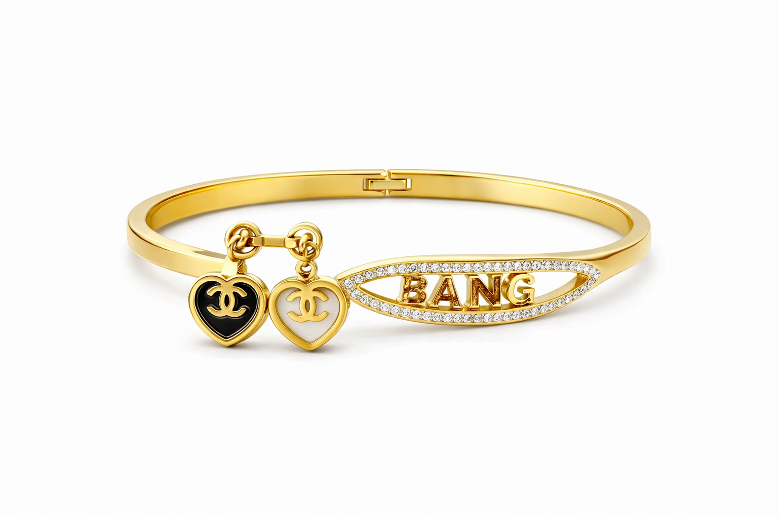 Golden Amour Charm Bangle