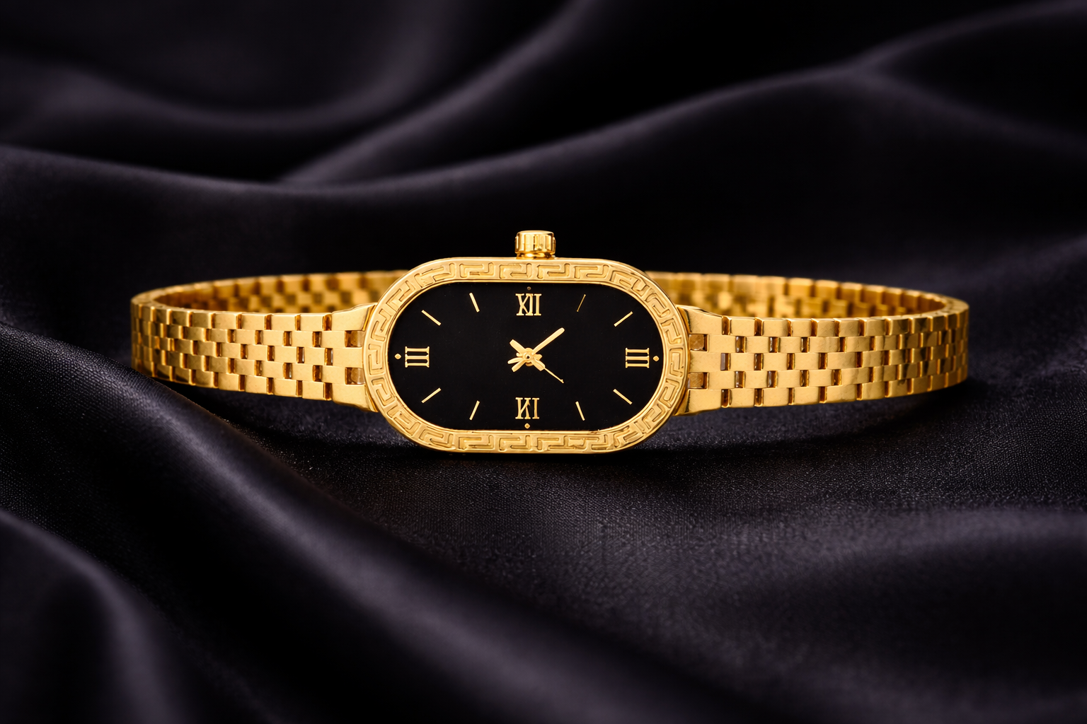 Eternal Time Gold Bangle Watch